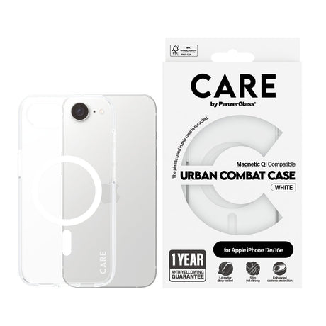 EAN 5715685021022 - PanzerGlass CARE™ by ® Urban Combat Case Transparent w. White Qi Compatible iPhone 17e | 16e funda para t imagen 2