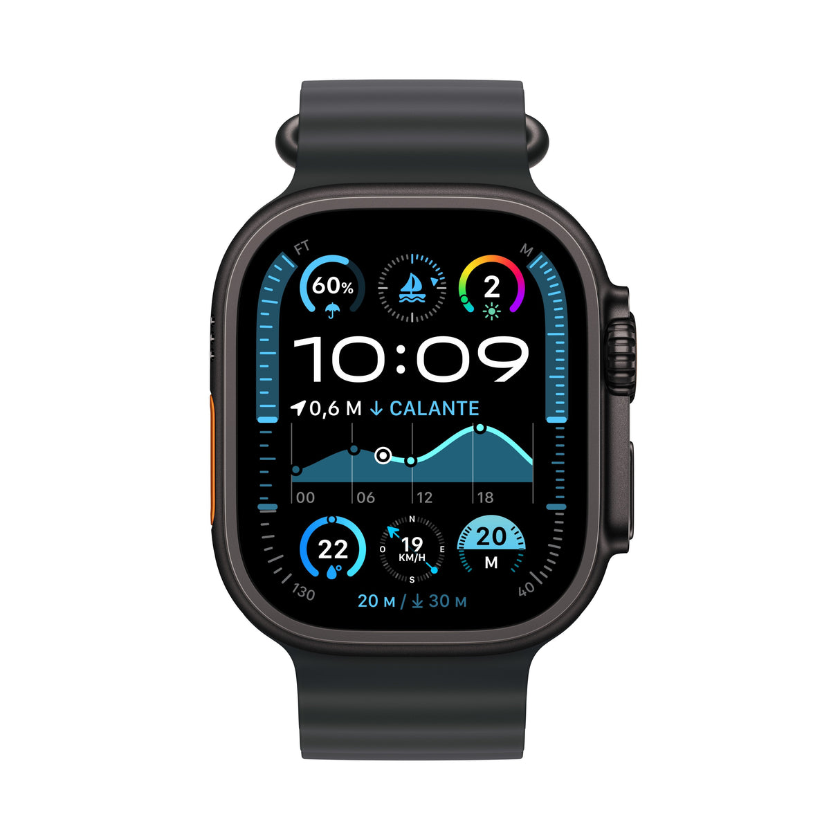 Apple Apple Watch Ultra 2 Gps + Cellular 49mm Black Titanium Case With Black Ocean Band