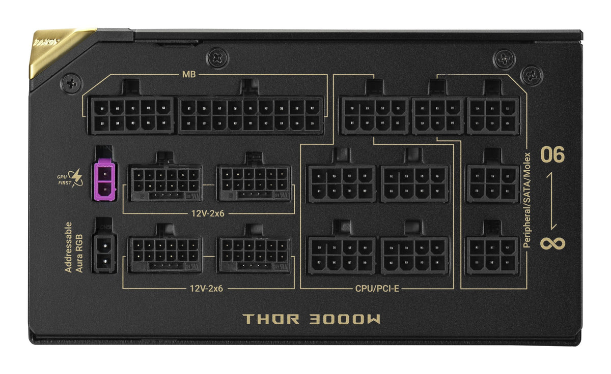 Asus Rog Thor 3000w Titanium Iii Edition 20 Unidad De Fuente De Alimentación 20+4 Pin Atx Atx Negro
