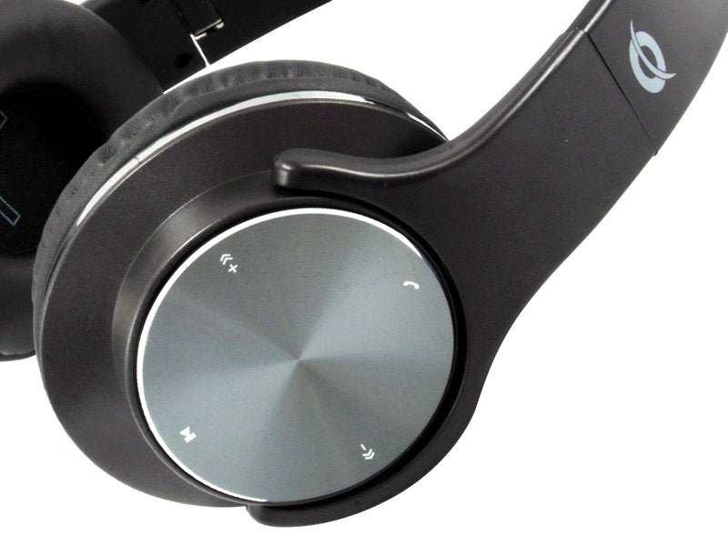 Cconceptronic Auriculares Bluetooth Con Funcion Altavoz  Manos Libres Reproduce Desde  Microsd Negro