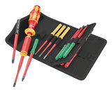 Wera Kraftform Kompakt Vde 15 Torque Extra Slim 1 Buscador De Herramientas, 15 Piezas, Destornillador Rojo/Amarillo, Incluido Mango Dinamométrico, Hojas Intercambiables Vde 5006605001