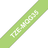 Brother Cinta Mecanográfico Blanco Sobre Verde Tze-Mqg35 Tz-Mqg35 12 Mm X 5 M, Laminado