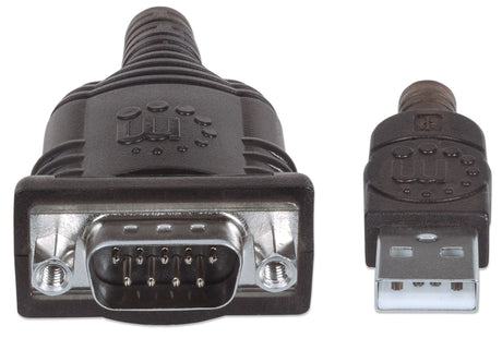EAN 0766623151856 - Manhattan 151856 cable de serie Plata 0,45 m USB A Serial/COM/RS232/DB9 imagen 3