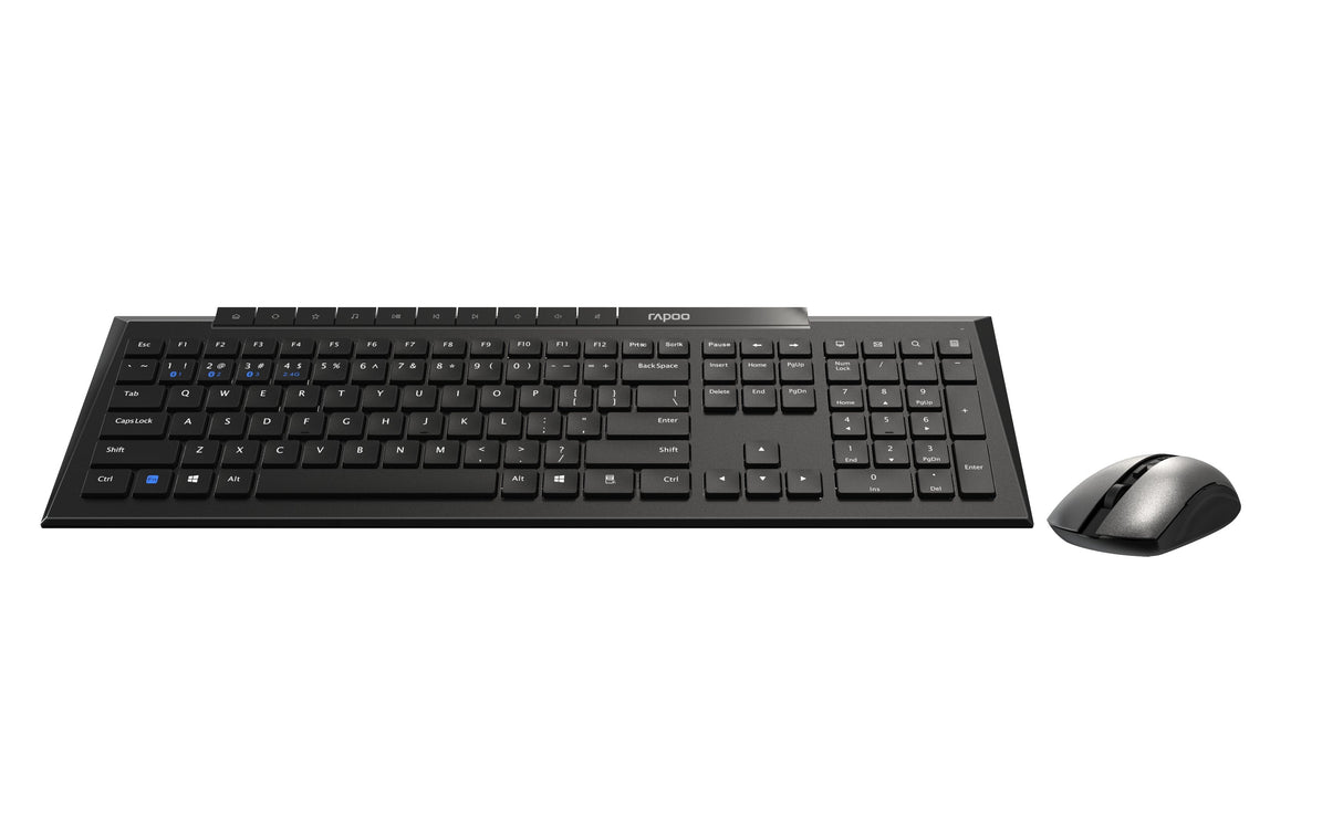 Rapoo 8210m Teclado Ratón Incluido Bluetooth Qwerty Negro