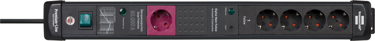 EAN 4007123674879 - Brennenstuhl 1951150500 base múltiple 3 m 5 salidas AC Interior Negro imagen 1