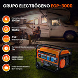 Extralink Ex.30349 Motor-Generador 2800 W 15 L Gasolina Negro, Naranja