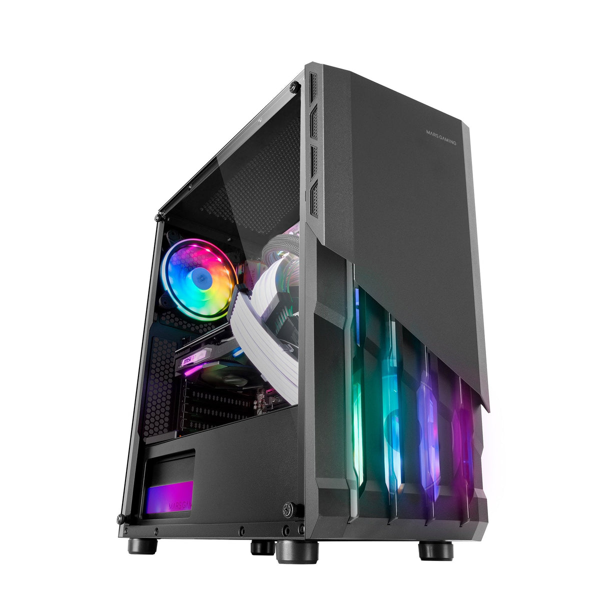 Caja Pc Marsgaming Mcx2 Frgb Negro Atx