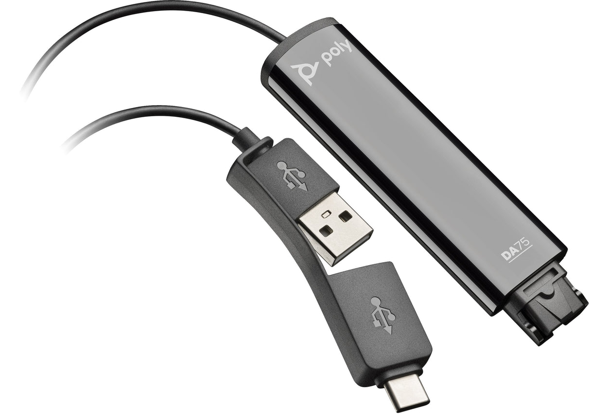 Poly Adaptador Para Auriculares Da75 Qd A Pc, Puerto Usb
