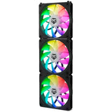 Ventilador Caja Nox Hummer Easylink Argb Fans Kit Negros