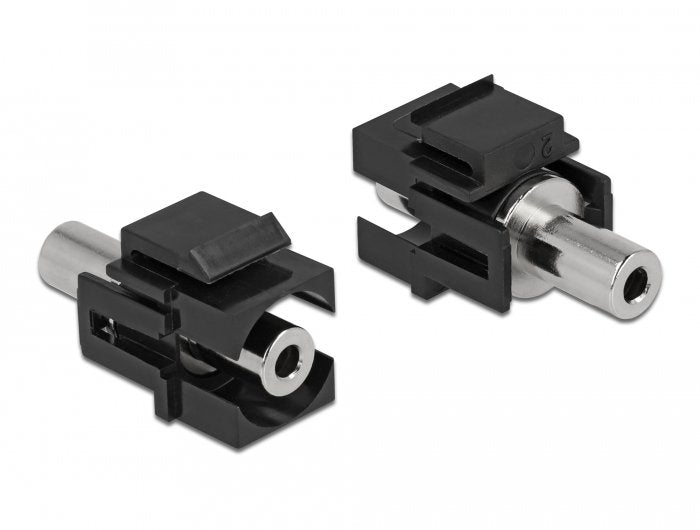 Keystone Modul Klinkenbuchse 3,5 Mm 3 Pin Zu Klinkenbuchse 3,5 Mm 3 Pin Schwarz