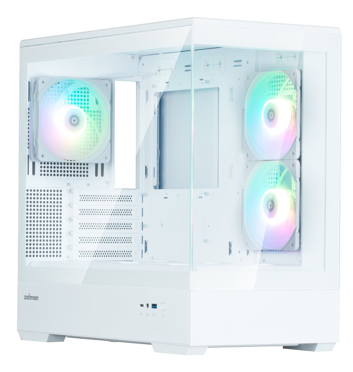 Caja Pc   Zalman P30 V2 Microatx Mini Tower 3 Fansrgb Wh