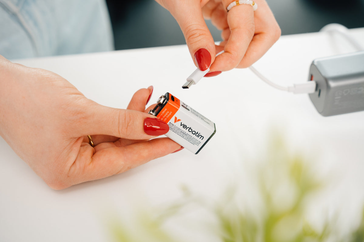 Verbatim 9v-Akku Mit Usb-C-Anschluss, Li-Ion