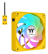 Ventilador De Refrigeración Para Pc Thermaltake Ct140 Ex Reverse Argb Sync Bumblebee, Ventilador De Caja Amarillo, Paquete De 3, 140 Mm Cl-F227-Pl14bb-A
