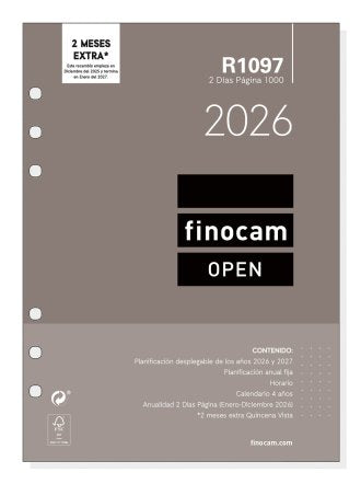 EAN 8422952401957 - Finocam 711610026 accesorio para organizador personal Recambio para agenda imagen 1