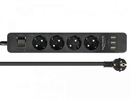 EAN 4043619112098 - DeLOCK 11209 base múltiple 1,5 m 4 salidas AC Interior Negro imagen 1