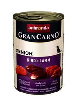 Animonda Grancarno Sabor Senior: Carne Y Cordero - 400g