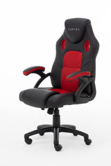 Silla Gaming Raptor Gs-40 Pu + Tela Negro Rojo