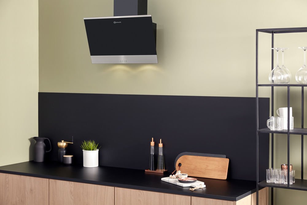 Bauknecht Rbhvp 63 Lm K, Hood Extractor Negro/Acero Inoxidable, 60 Cm Rbhvp 63 Lm K