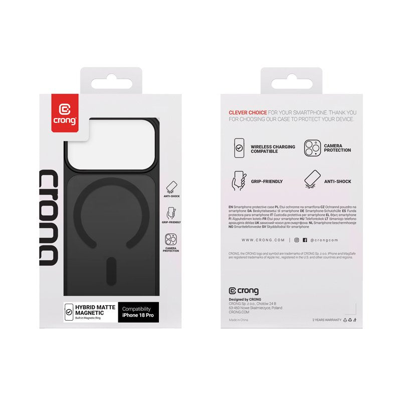 Etui Matte Magnetic Magsafe Iphone 18 Pro / Iphone 17 Pro Negro