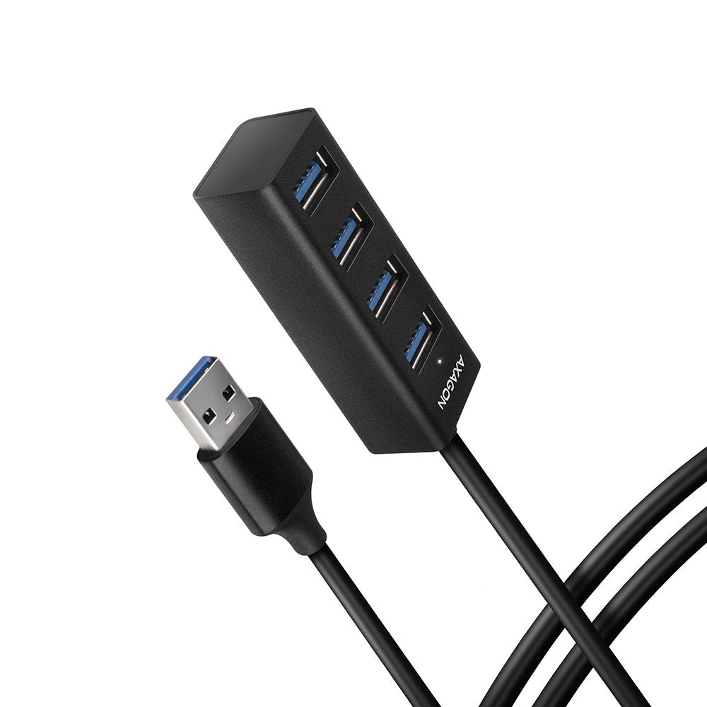 Axagon Hue-M1al Mini Usb-A-Hub,4x Usb-A 3.2 Gen 1, Plata - 1,2m