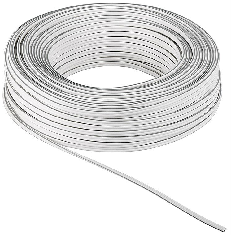 Bobina De  50 Metros Cable Altavoz Blanco 2x0,50mm Cobre Goobay