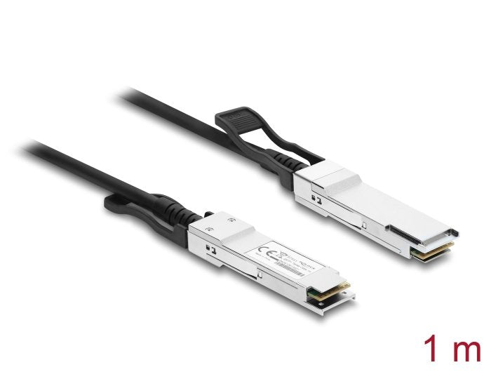 Delock Twinax Cable Qsfp28 Conector Macho A Qsfp28 Conector Macho 100 Gbps 1 M