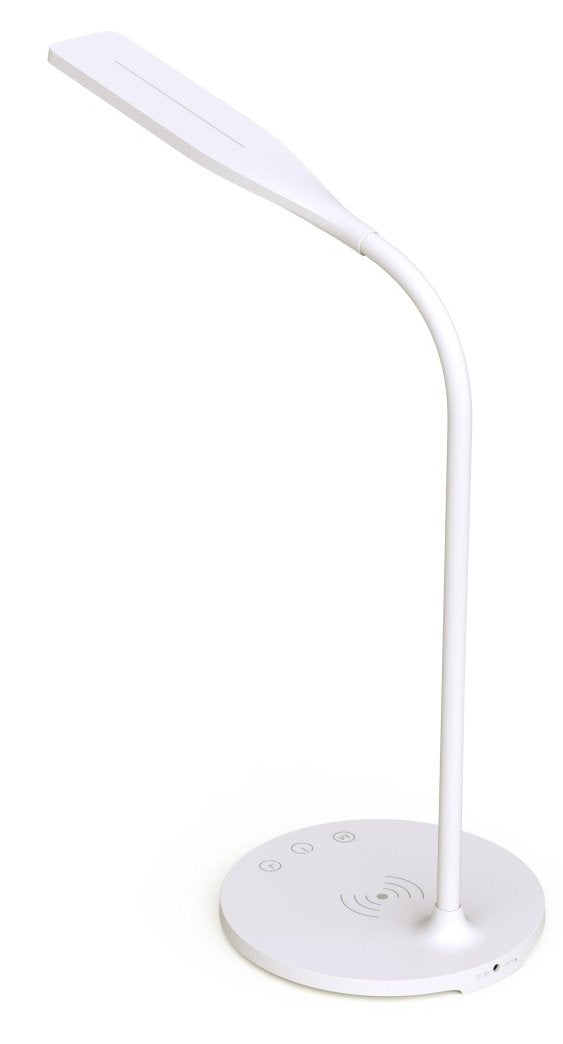 Techly I-Lamp-Dsk10 Lámpara Led De Escritorio Táctil De 5.5w Con Cargador Qi De 15w