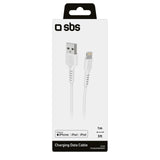 Cable Datos/ Carga Sbs Usb 2.0 - Lightning C-89 Blanco Para Iphone