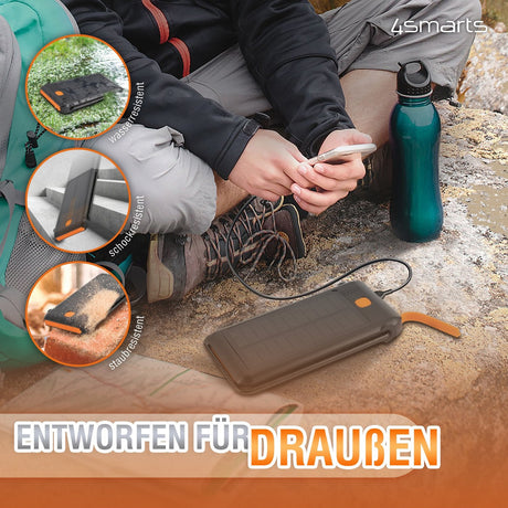 EAN 4252011900220 - 4smarts TitanPack Flex Polímero de litio 10000 mAh Negro, Naranja imagen 7