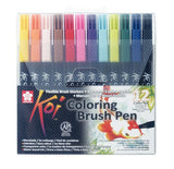 Talens Sakura Rotuladores Punta Pincel Koi Colouring Brush Pen Estuche De 12 C/Surtidos