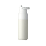 Larq Purevis 2 Uso Diario, Fitness, Senderismo, Deportes 1000 Ml Acero Inoxidable Beige, Blanco
