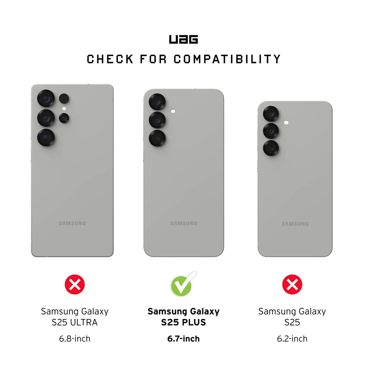 Funda Uag S25+ Essential Armor W/Magnet Black