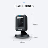 Avpos Avp-630-2d Lector De Codigos De Sobremesa - Escaneo Automatico- Lectura De Codigos 1d, 2d Y Qr - Usb - Negro