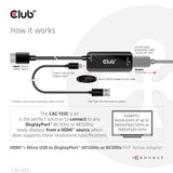 EAN 8719214472498 - CLUB3D CAC-1335 adaptador de cable de vídeo 1 m HDMI + USB DisplayPort imagen 17