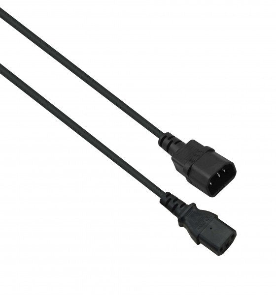 Cable De Extensión Iec Helos, C13 A C14, Negro, 0,5 M