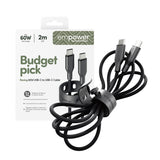 EAN 5715685027635 - PanzerGlass empower by ® Racing 60W USB-C to USB-C Cable | USB 2.0 | 2M | Space Black cable USB Negro imagen 5