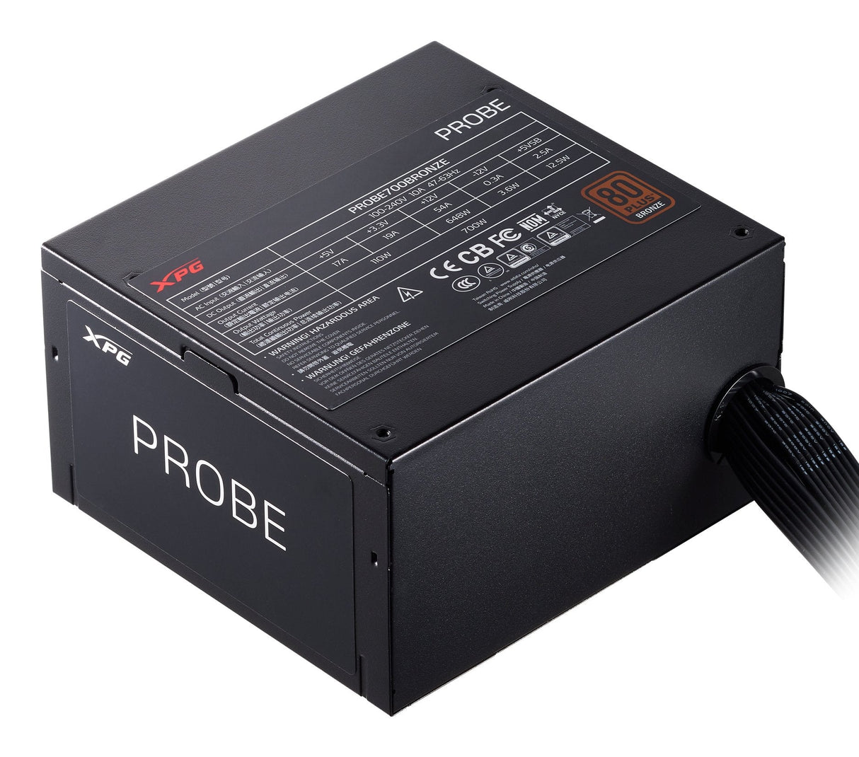 EAN 4710273779942 - XPG PROBE BRONZE unidad de fuente de alimentación 600 W 20+4 pin ATX ATX Negro imagen 3