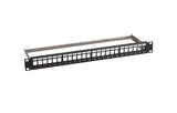 Efb Distribution Panel 19" 1u 24-Port Metal Black With 24x Keystone Slimline Cat6a