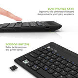 Techly Mini Wireless Keyboard 78 Keys 2 Channels With Hotkeys And Tablet Stand
