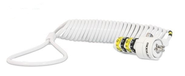 Mobilis 001234 Cable Antirrobo Blanco 1,8 M