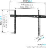 Soporte Monitor Mnt 300 Flat Wall Mount 40-65" Vogels  Vogels Mnt 300 Flat Wall Mount 40-65 Inch