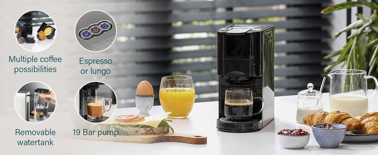 Cafetera Princess 01.249450.01.001  Multicápsula 4 En 1