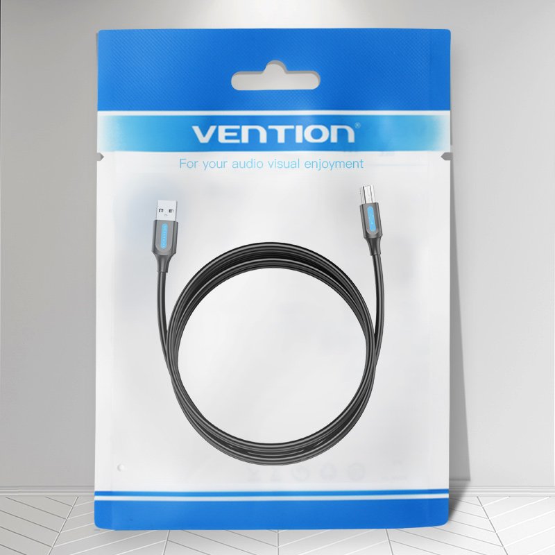 Cable Usb 2.0 Impresora Vention Coqbj Usb Tipo-B Macho Usb Macho 5m Negro