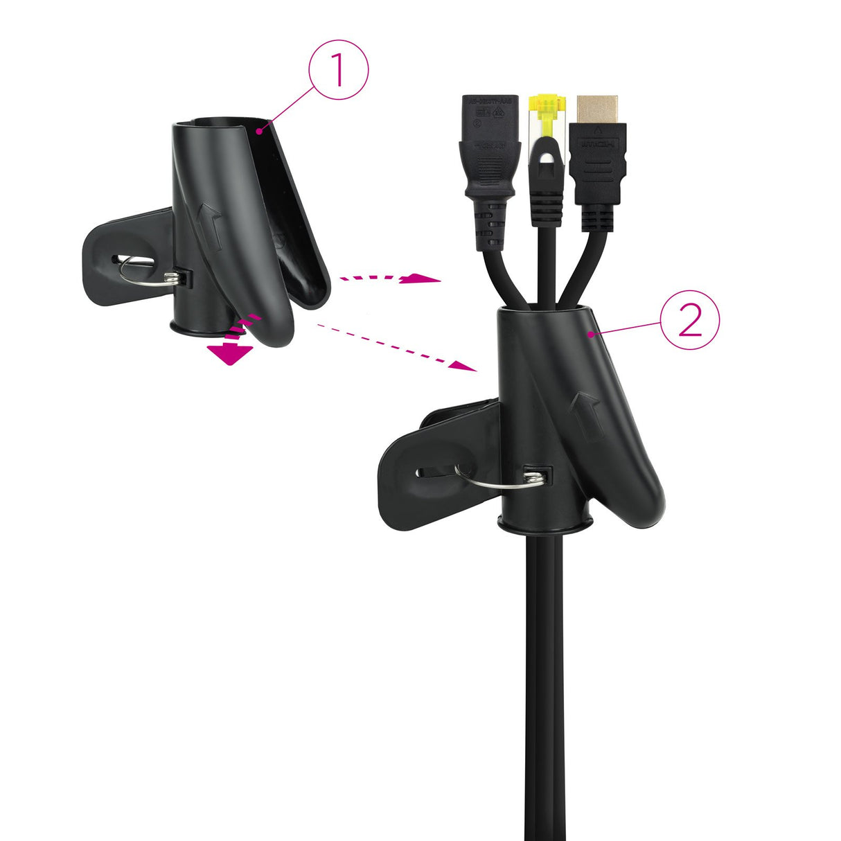 EAN 8433281012417 - Nanocable 10.36.0002-BK pasacables 2,5 cm imagen 2