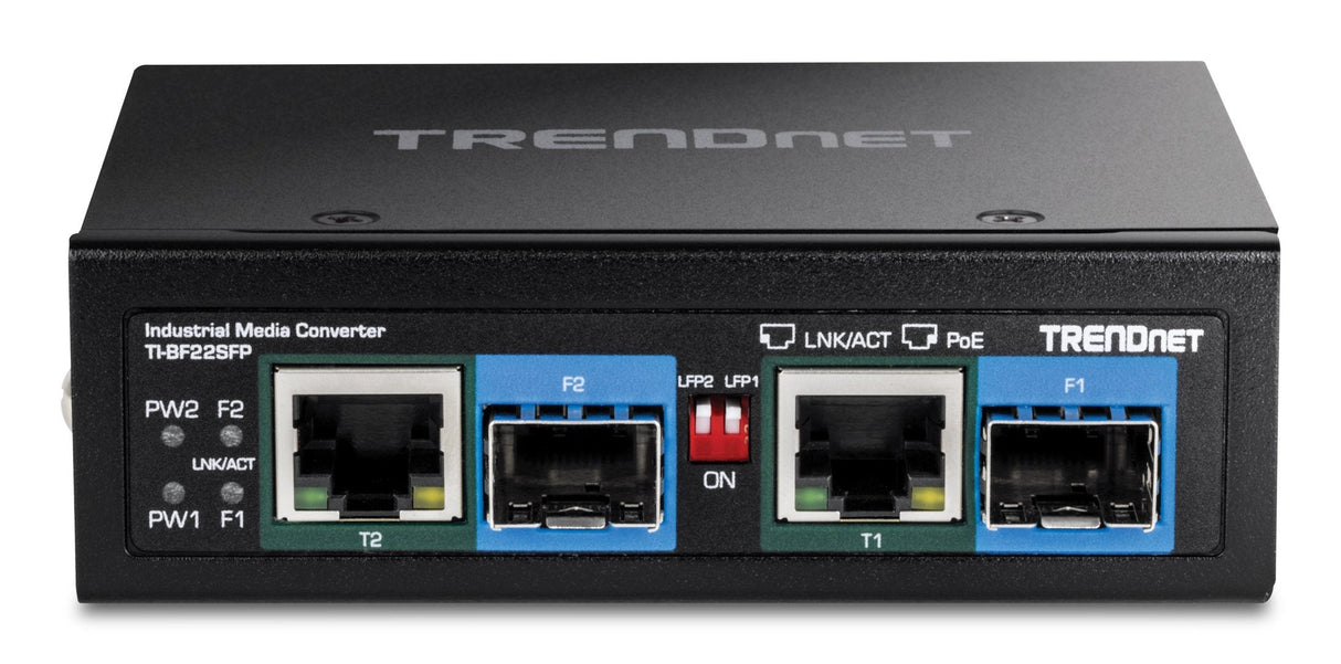 Trendnet 2-Port Indumrial Sfp To Gigabit Poe++ Media Conv.
