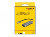 Delock 63171 Hub Usb 3.2 Gen 1 (3.1 Gen 1) Type-A 5000 Mbit/S Gris