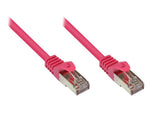 Rns® Cable De Red Mit Rastnasenschutz, Cat. 5e, Sf Utp, Pvc, 100mhz, Magenta, 0,15m, Good Connections®