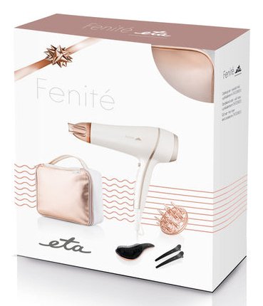 Secador De Pelo Eta Eta732090010 Set Fenite 2400 W, Nãºmero De Ajustes De Temperatura 3, Funciã³n Iã³nica, Boquilla Difusora, Blanco/Rosa