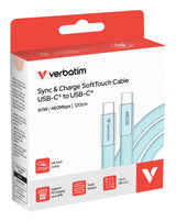 Verbatim Sync & Charge Usb-C To Usb-C 60w 120cm Blue