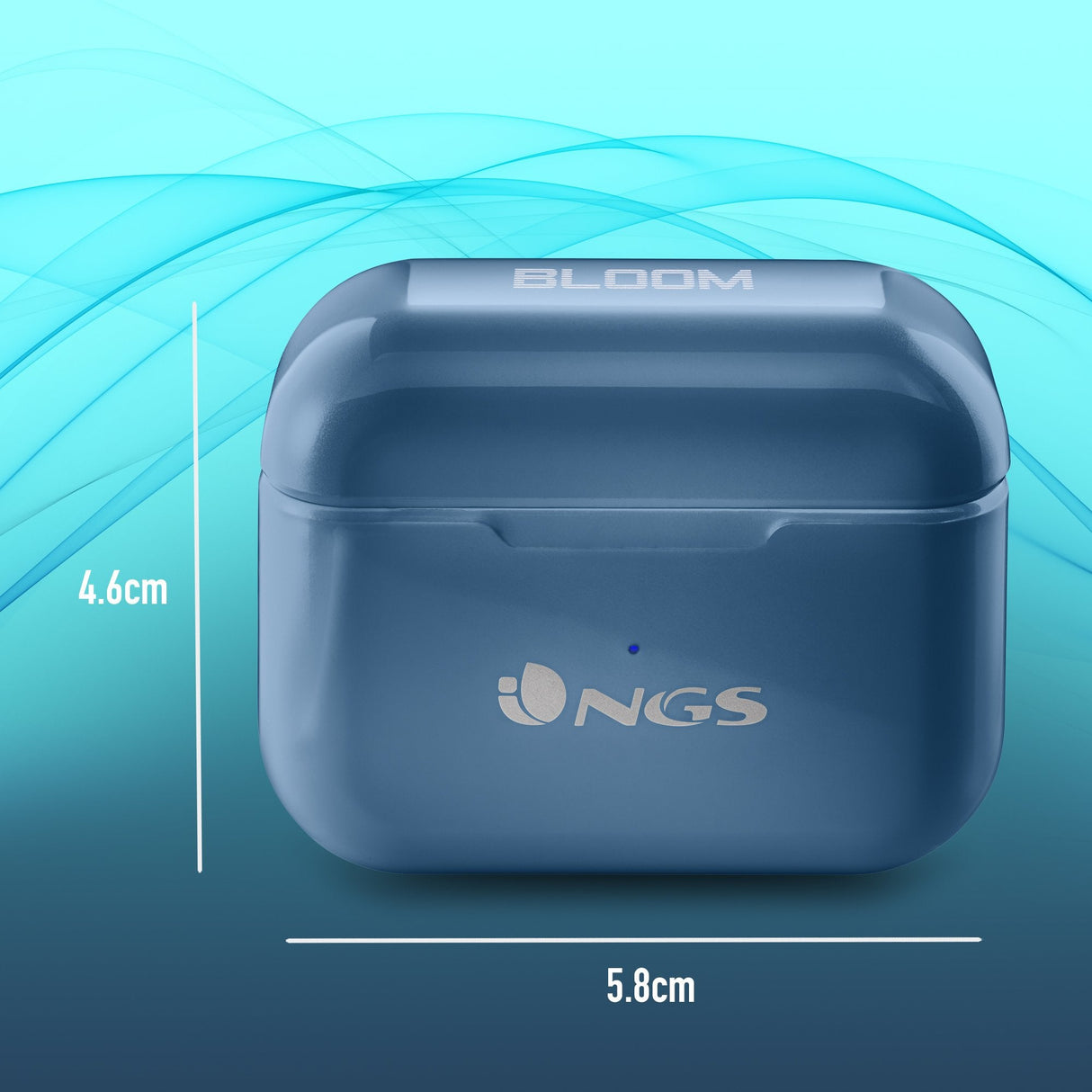 Auriculares Bluetooth Ngs Ártica Bloom Con Estuche De Carga Autonomía 6h Azules